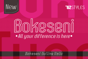 Bokeseni Outline Italic: The Clean Sans Serif Font for Modern Crafters