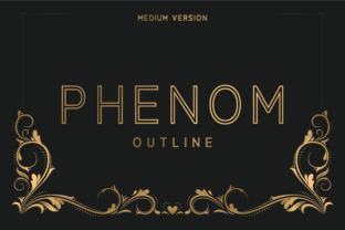 Phenom Outline Medium: A Modern Sans Serif Font for Crafters